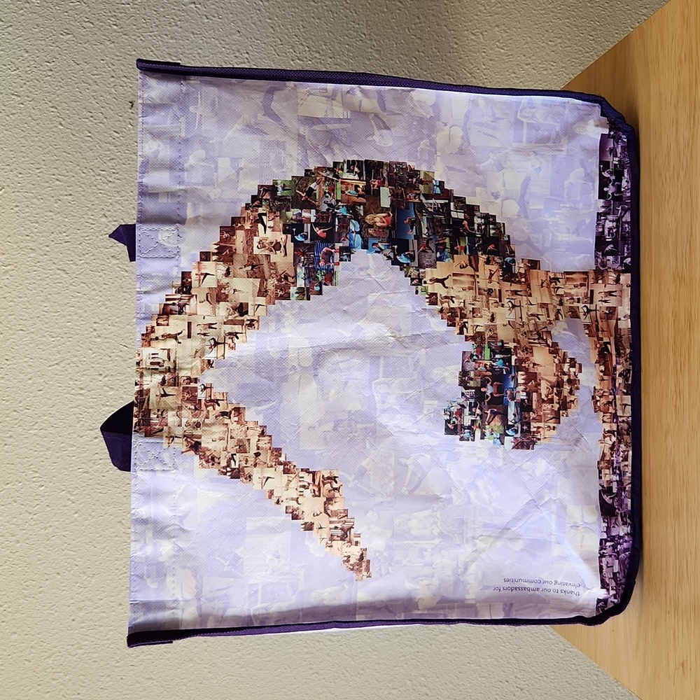 Lululemon Purple Yoga Pose L Shopper Bag